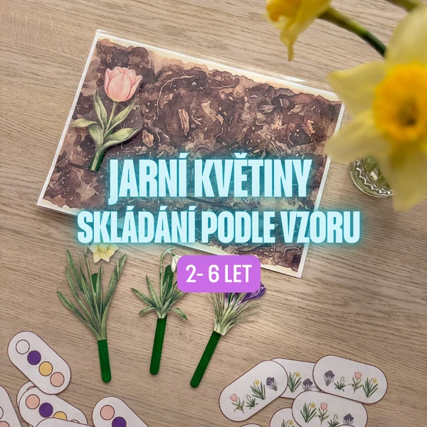 Jarní květiny – skládání podle vzoru
