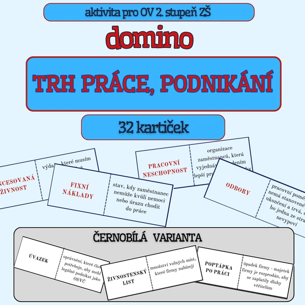Občanská výchova - TRH PRÁCE, PODNIKÁNÍ