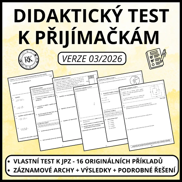 Didaktický test z matematiky k JPZ 3