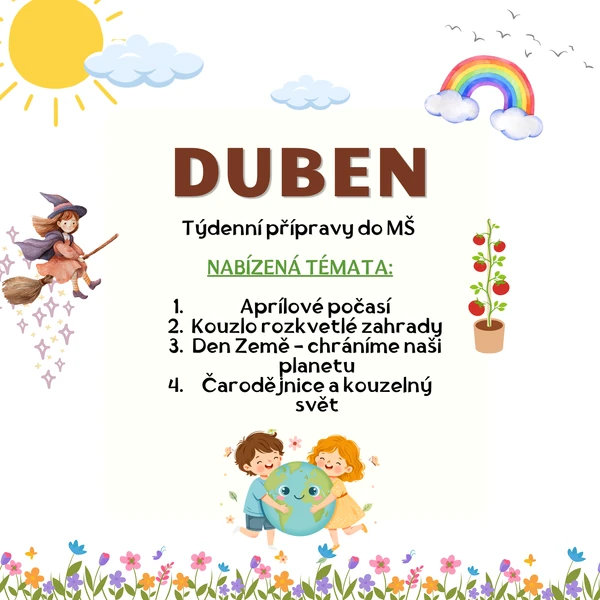 Duben - týdenní přípravy do MŠ