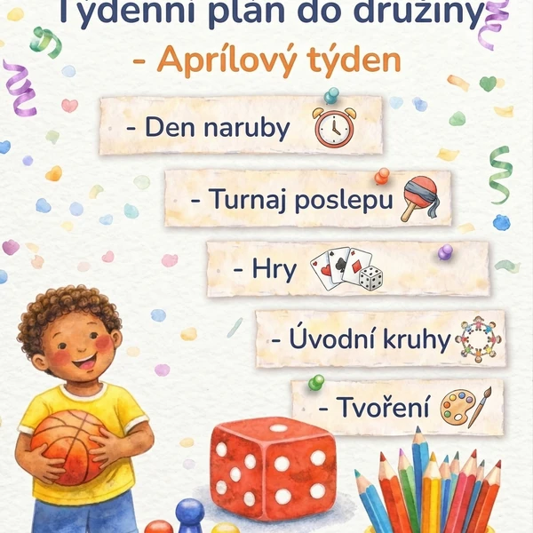 Aprílový týden - týdenní plán aktivit (nejen) do družiny