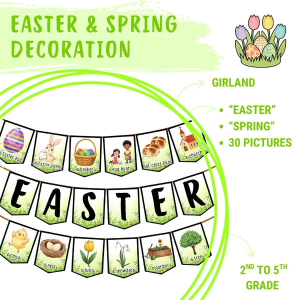 Easter & Spring decoration: girlanda
