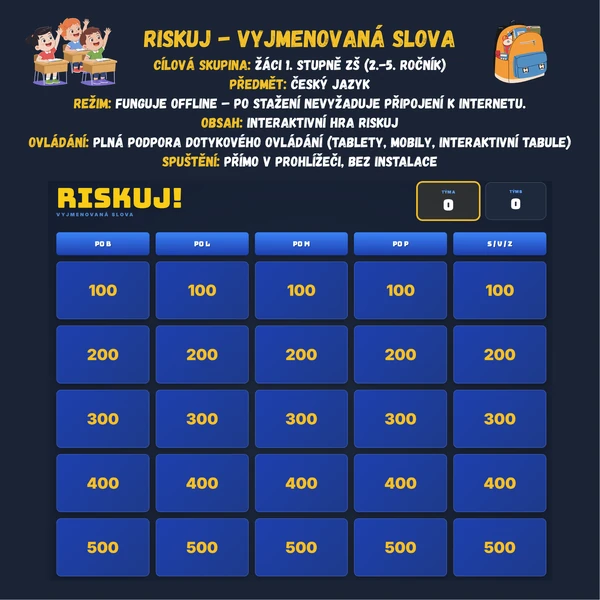 Riskuj - Vyjmenovaná slova