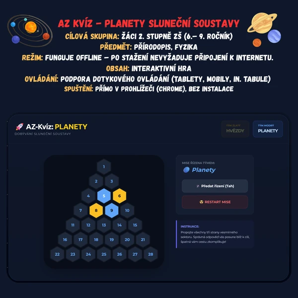 AZ kvíz - Planety sluneční soustavy