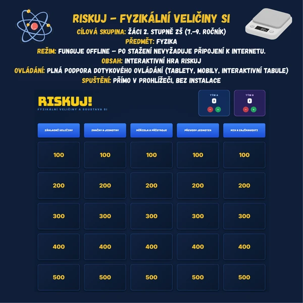Riskuj - Fyzikální veličiny soustavy SI