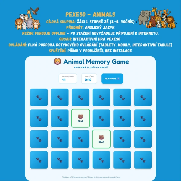 Pexeso - Animals