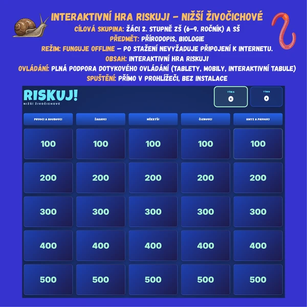 Riskuj! - Nižší živočichové
