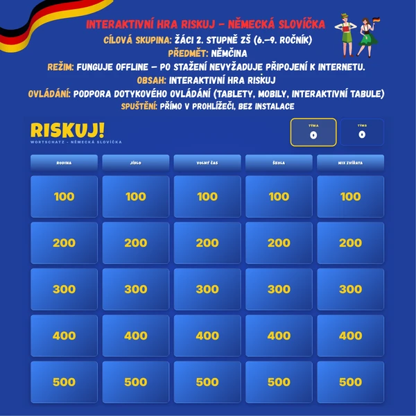 Riskuj! - Německá slovíčka