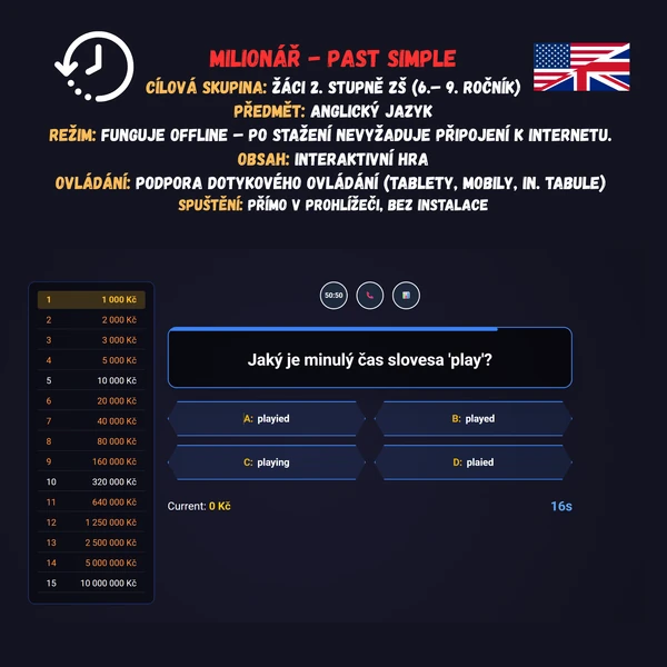 Milionář - Past simple