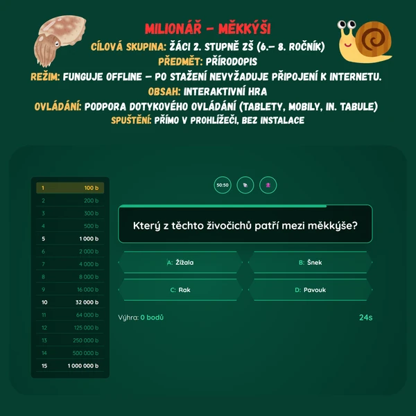 Milionář - Měkkýši