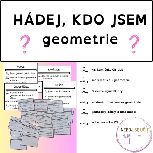 Hádej, kdo jsem - geometrie