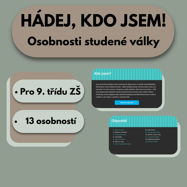 Hádej, kdo jsem! - Osobnosti studené války