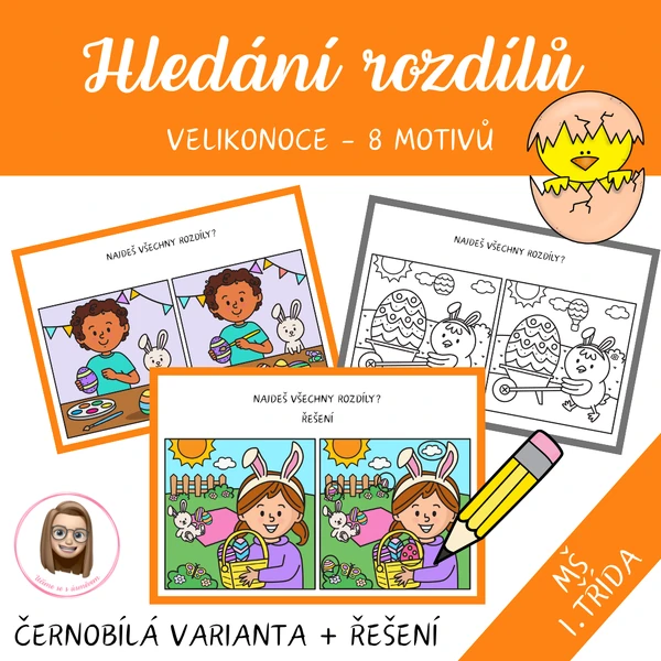 VELIKONOCE - hledání rozdílů