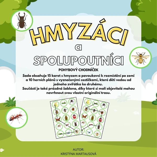Hmyzáci a spolupoutníci - Pohybový chodník