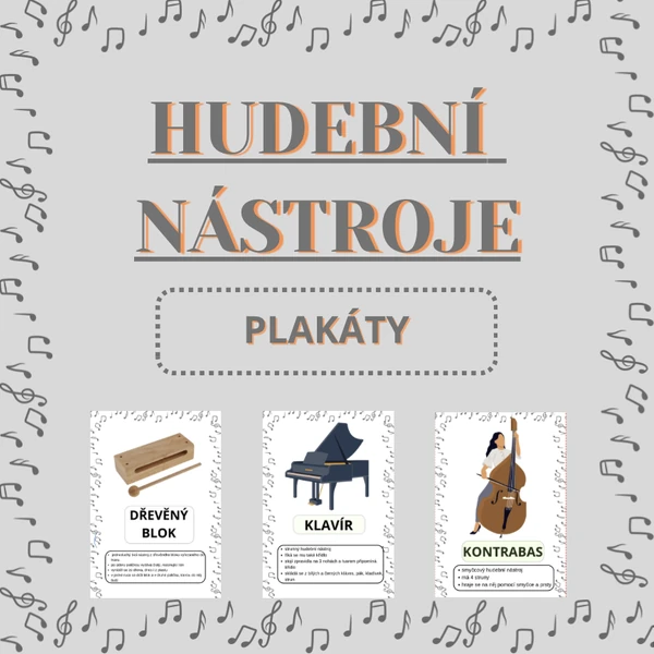 Hudební nástroje - plakáty