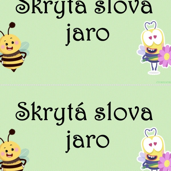 Skrytá slova - jarní květiny 