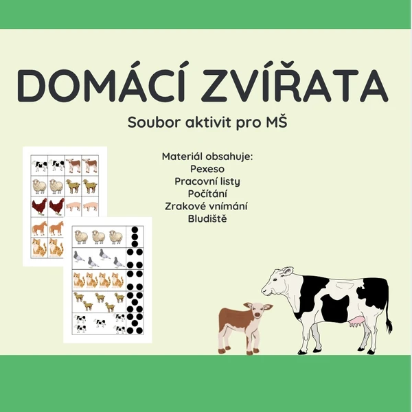 Domácí zvířata- aktivity pro MŠ