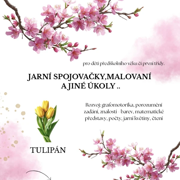 Jarní spojovačky, malování a jiné úkoly