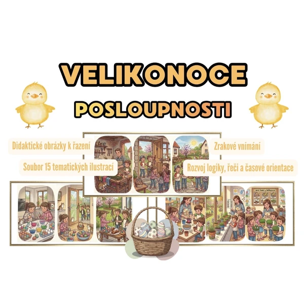 Velikonoční posloupnosti (Soubor didaktických karet a příběhů k řazení)