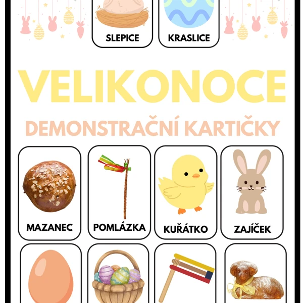 Velikonoce - demonstrační kartičky