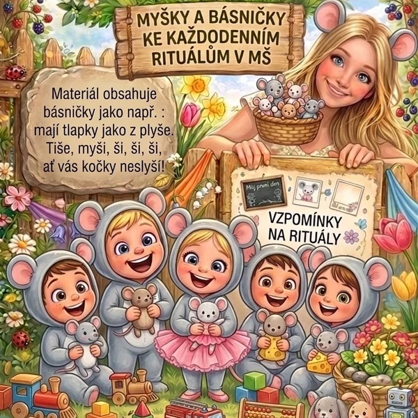 Myšky veršovaná výzdoba a organizační pomůcky