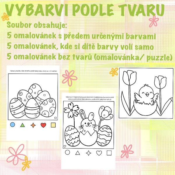 VYBARVI PODLE TVARU 