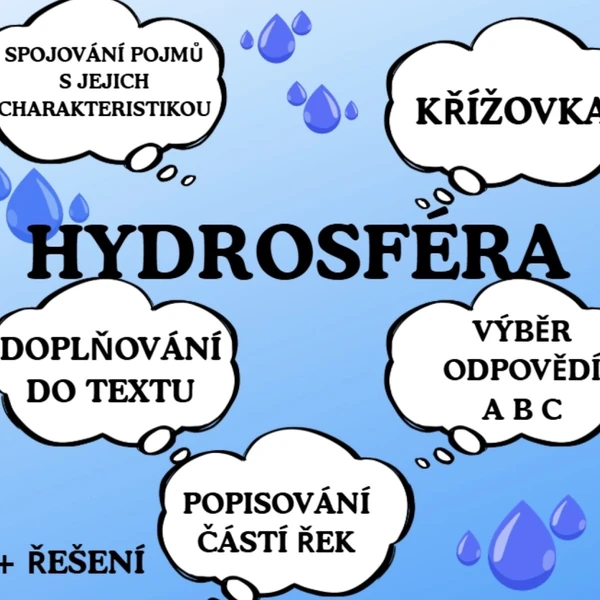Hydrosféra - pracovní listy