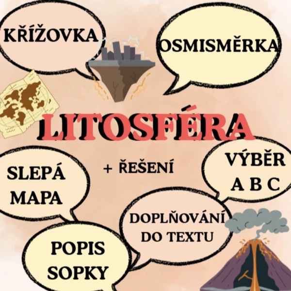 Litosféra - pracovní listy