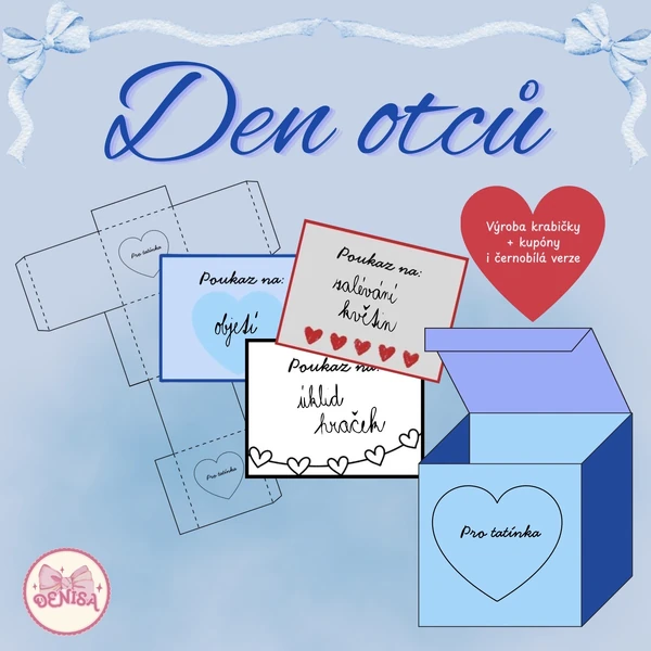 Den otců - kupónky a krabička