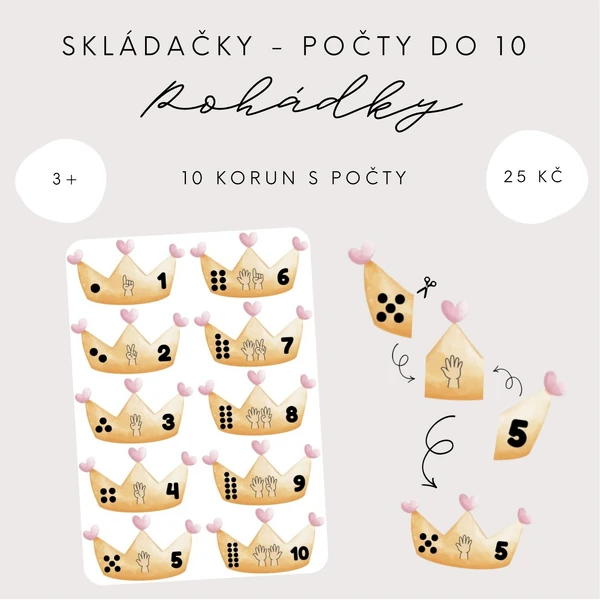 Skládání korun - skládačky