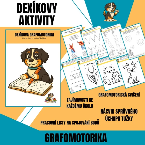 Dexíkova grafomotorika – pracovní listy pro MŠ a předškoláky
