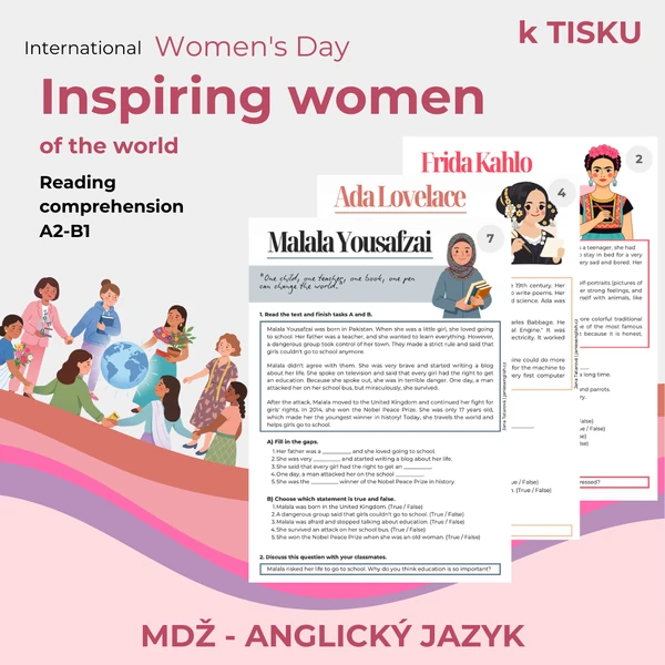 Inspiring women - porozumění textu k MDŽ