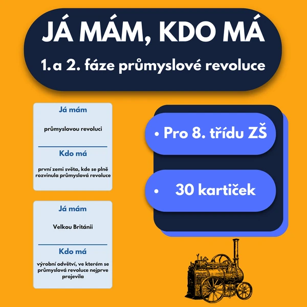 Já mám, kdo má - 1. a 2. fáze průmyslové revoluce