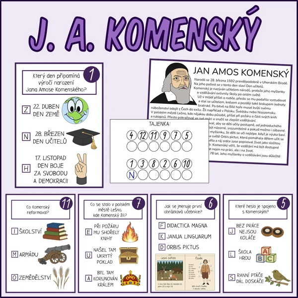 Jan Amos Komenský - Stezka s tajenkou - Den učitelů