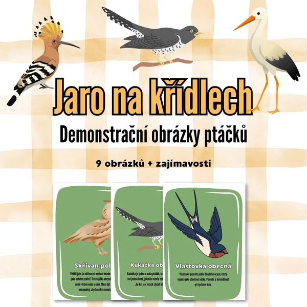 Jaro na křídlech – Demonstrační obrázky ptáčků