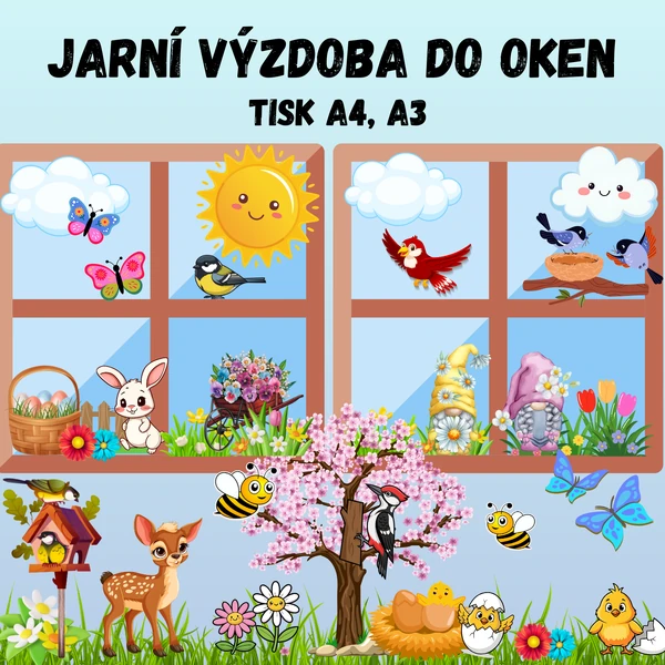 Jarní výzdoba do oken