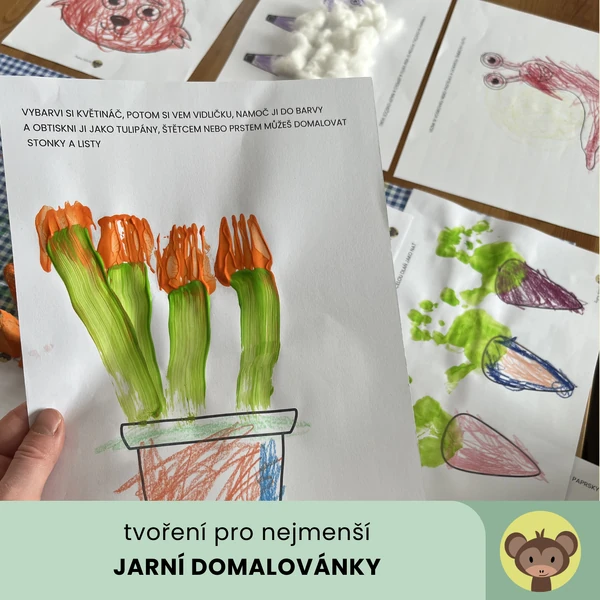 Jarní domalovánky - tvoření pro nejmenší