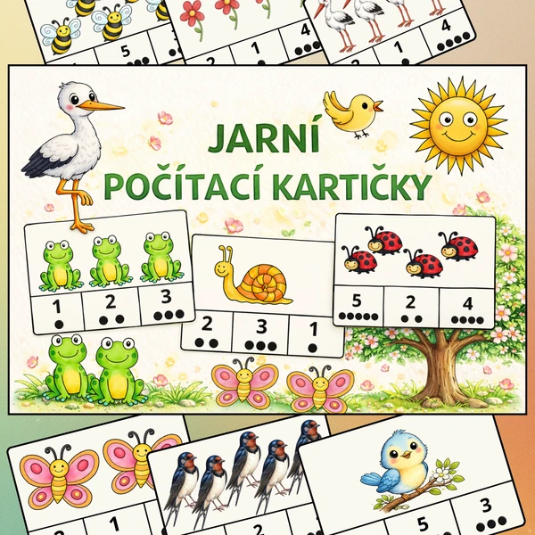 JARNÍ POČÍTACÍ KARTIČKY- KOLÍČKOVÁNÍ