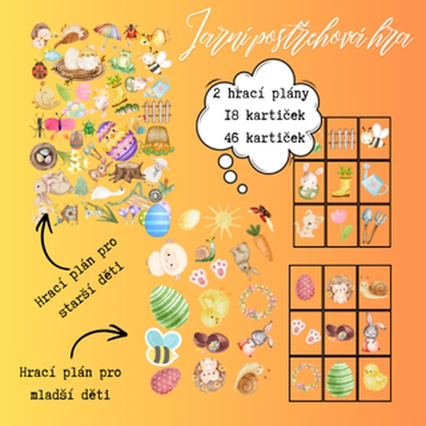 Jarní a velikonoční postřehová hra (postřehovka)