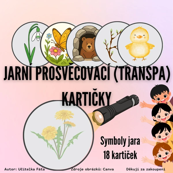 JARNÍ PROSVĚCOVACÍ (TRANSPA) KARTIČKY