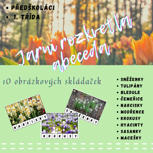 Jarní rozkvetlá abeceda