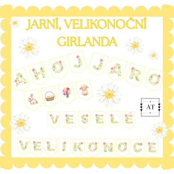 Jarní, velikonoční girlanda