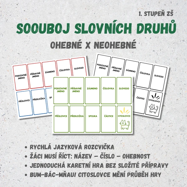SOUBOJ SLOVNÍCH DRUHŮ