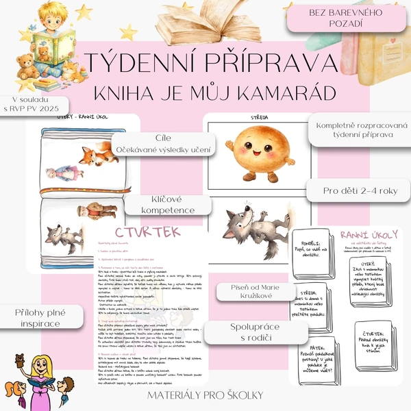 Týdenní příprava - Kniha je můj kamarád pro nejmenší (bez barevného pozadí)