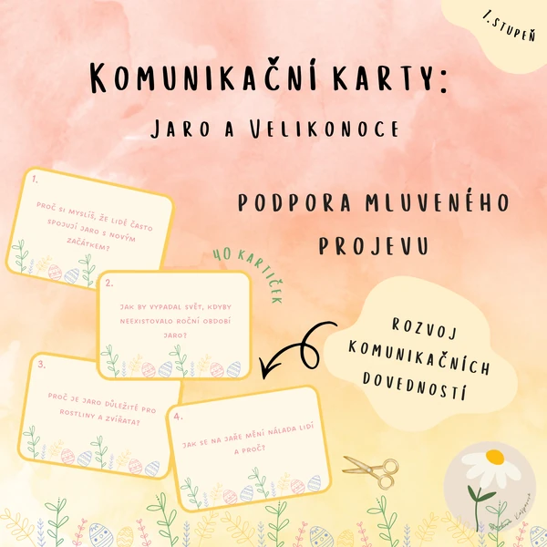 Komunikační karty: Jaro a Velikonoce