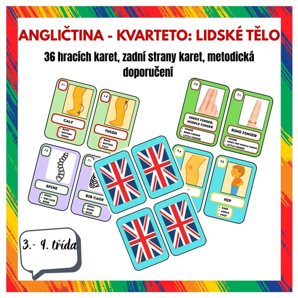 Kvarteto - angličtina: lidské tělo