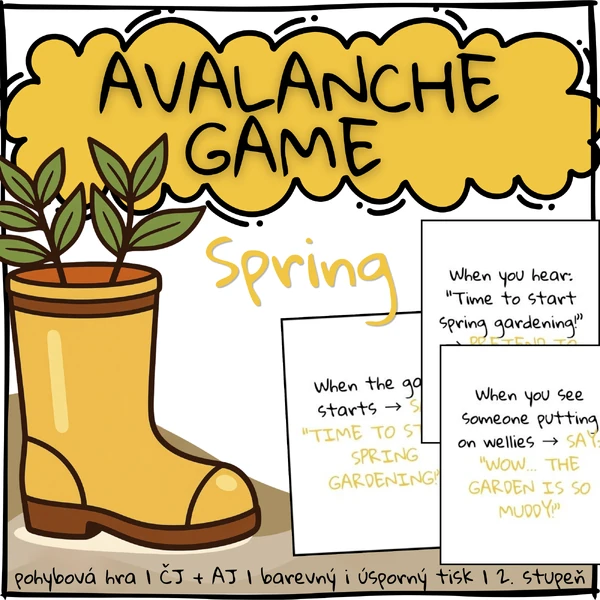 SPRING Avalanche Game - speaking game - pohybová hra