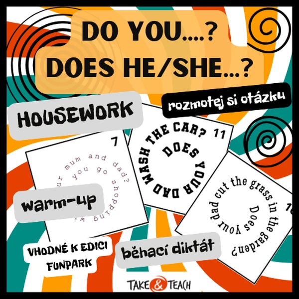 Present simple - Do you../Does he,she....? HOUSEWORK - vhodné k FUNPARK 3