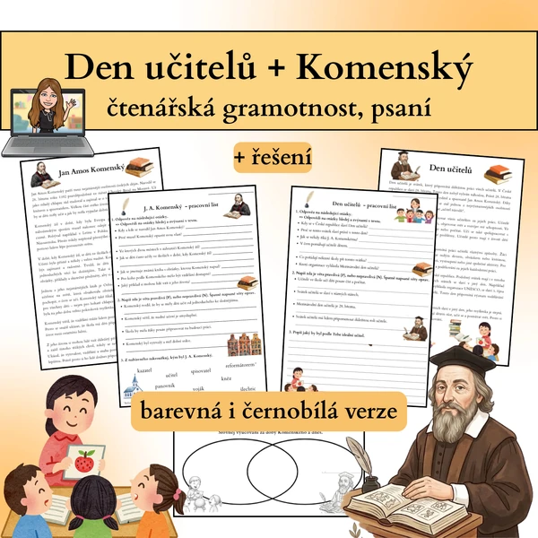 Den učitelů + Komenský - čtenářská gramotnost