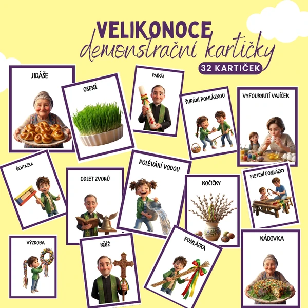 Demonstrační kartičky Velikonoce